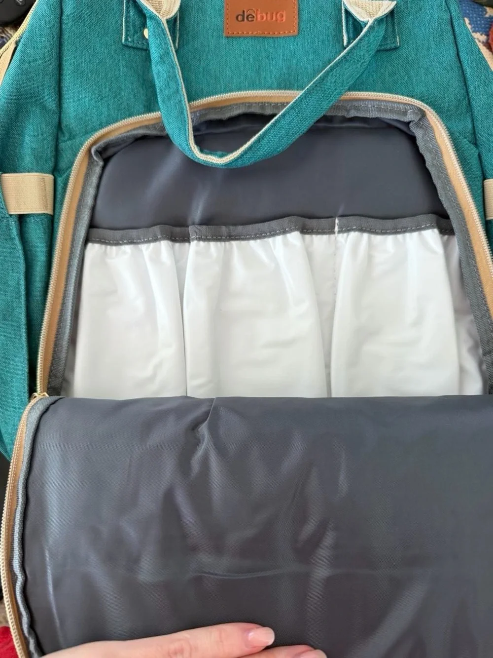 Teal Diaper Bag with Changing Station